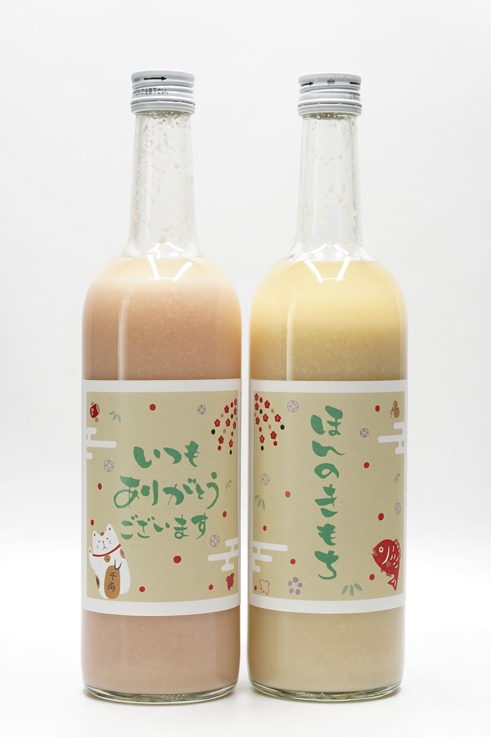 紅白甘酒 770g2本セット(ギフト包装付き) ”感謝”ラベル