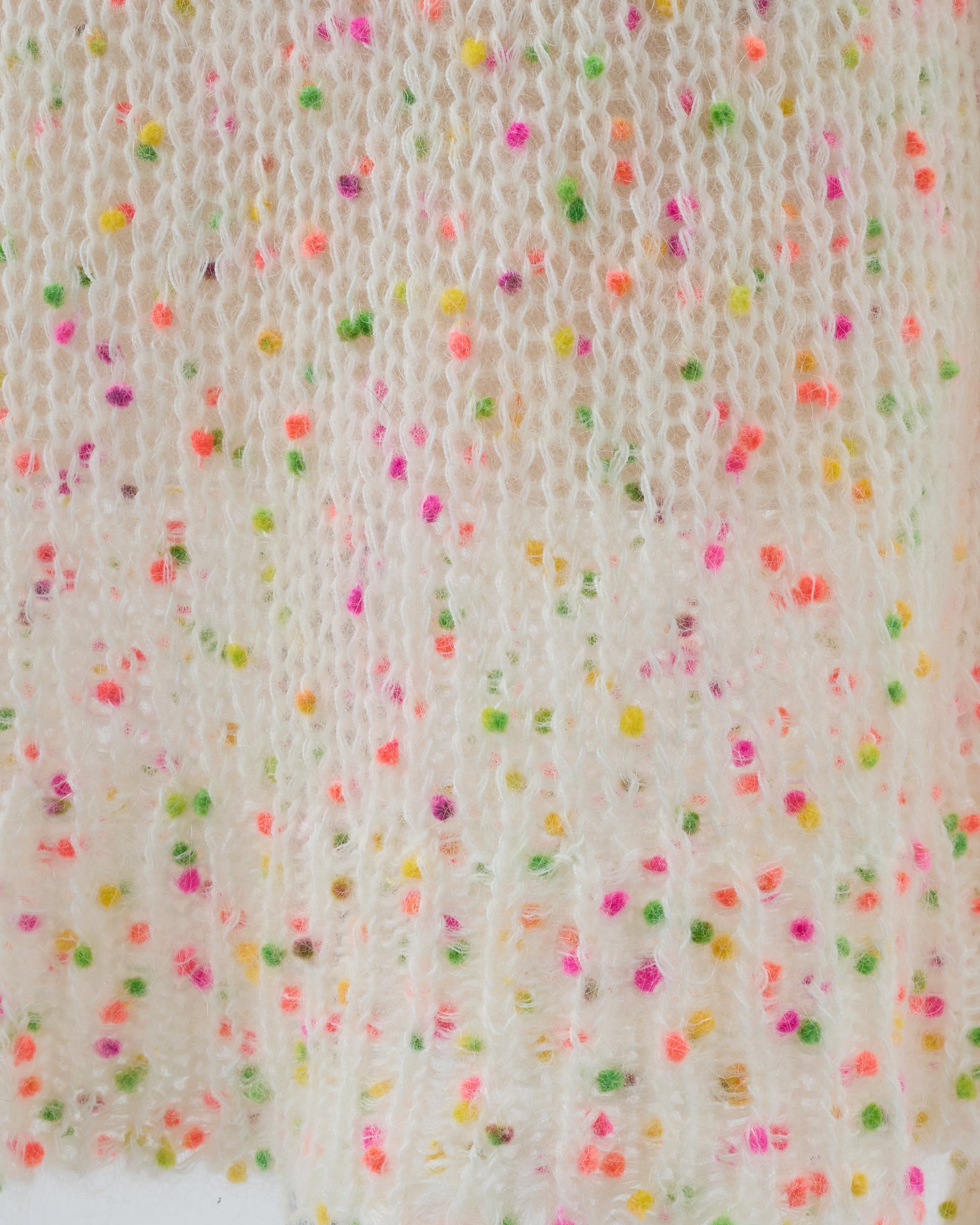 カラフルポンポンニットWHITE cygne シーニュ カラフルポンポンニット Sylvian ホワイト | Cygne