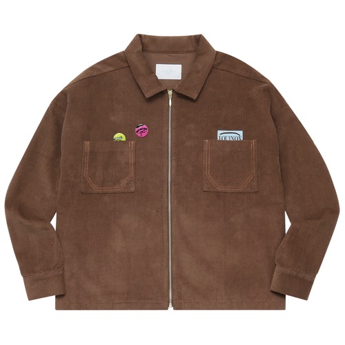 WHIMSY / CORDUROY SHIRT JACKET BROWN