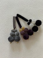 フランス 輸入デザインタッセル ボールタッセル グレー/パープル/モノトーン カルトナージュ デコレーション材 インテリアタッセル