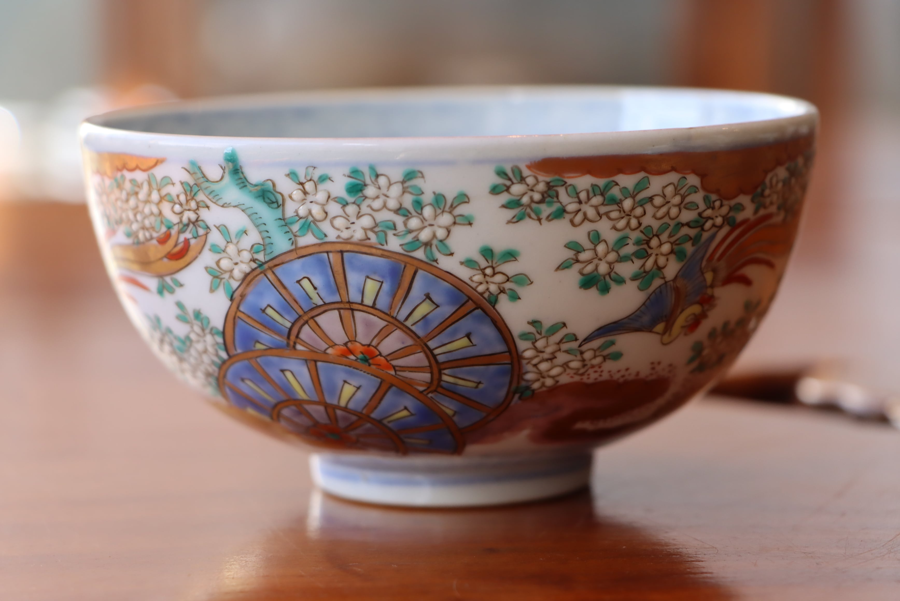 蓋茶碗 伊万里焼 色絵 鳳凰桜御所車文 | (有)新原美術