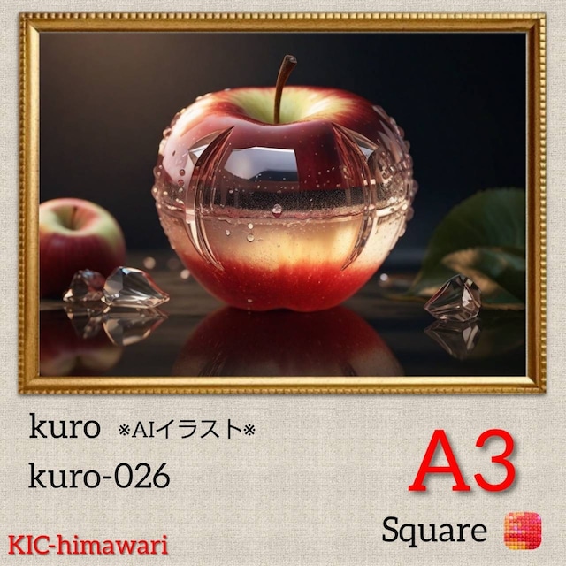 A3サイズ 四角ビーズ【kuro-026】ダイヤモンドアート