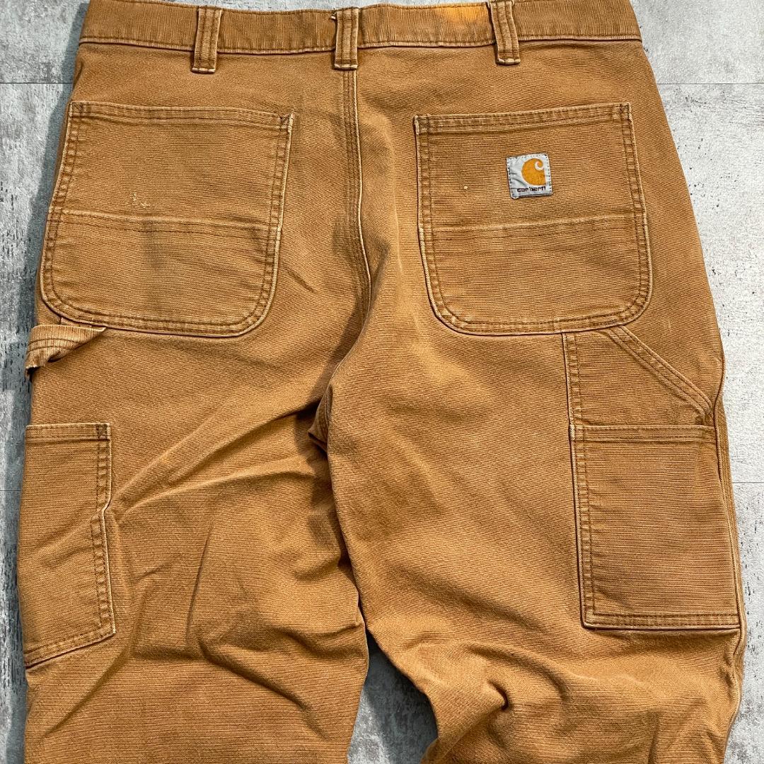 10s ブラウン ダブルニー カーハート Carhartt 34×32 | ib2