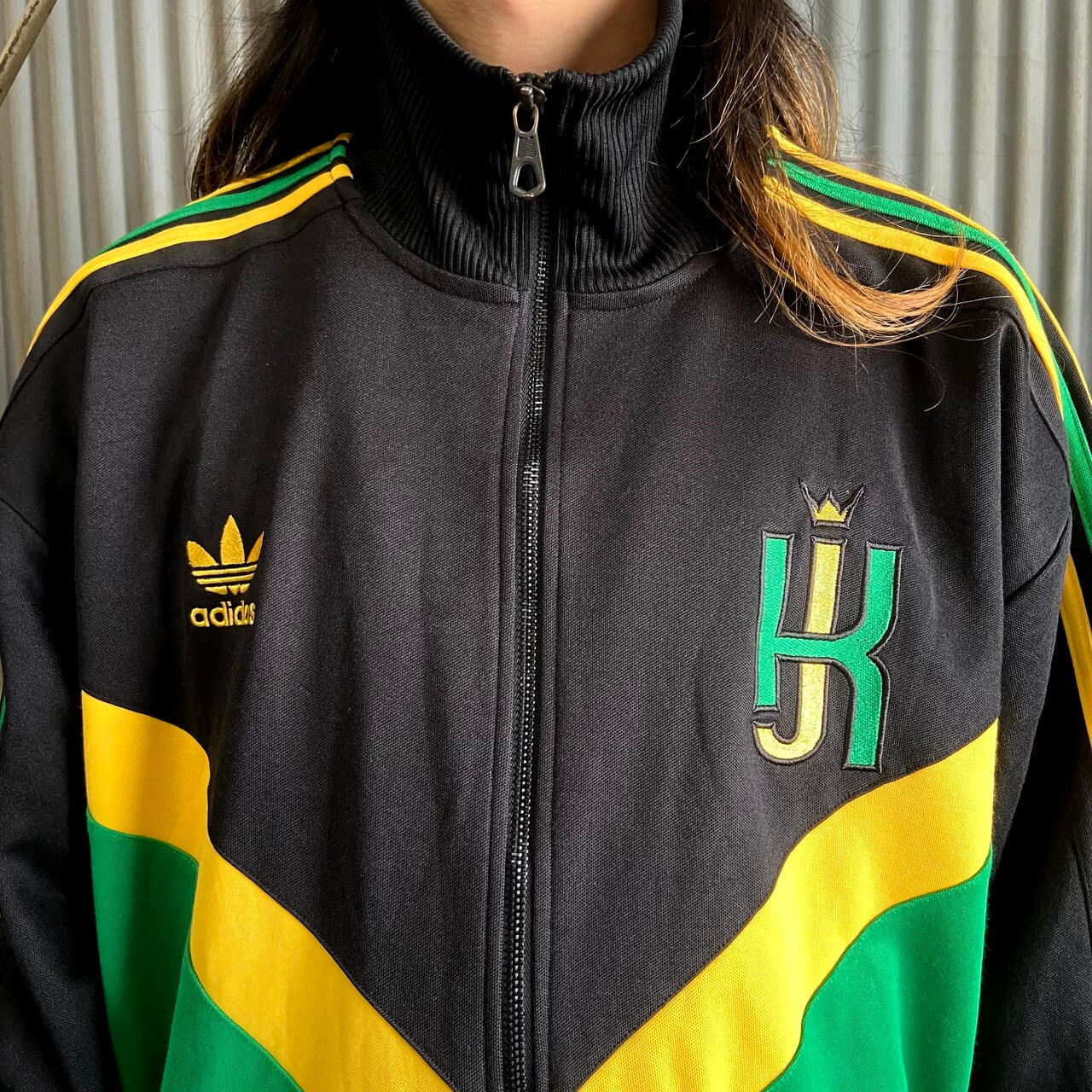 adidas ORIGINALS アディダス オリジナルス KINGSTON ジャージ メンズXL 古着 ジャマイカ キングストン トラックジャケット  ラスタカラー【ジャージ・トラックジャケット】 | cave 古着屋【公式】古着通販サイト