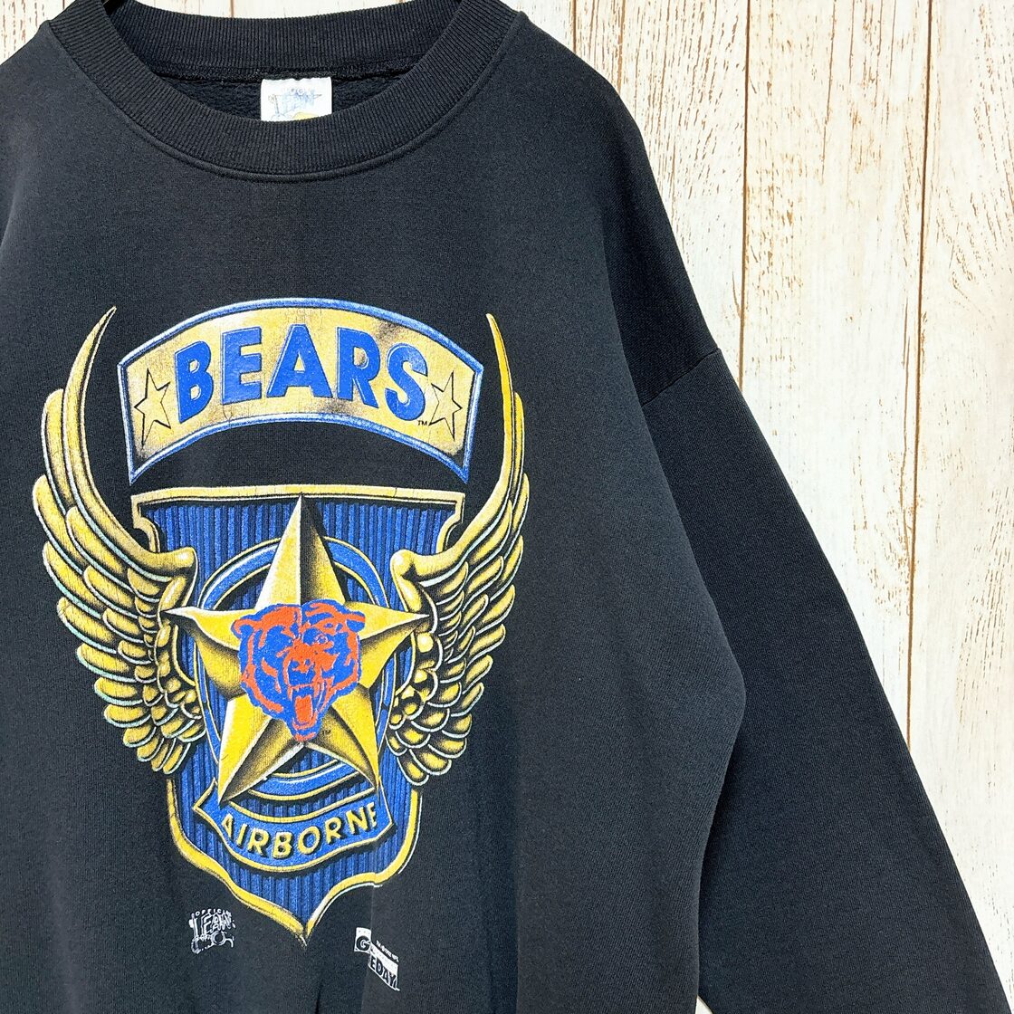 90s USA製 NFL Chicago Bears シカゴ・ベアーズ プリント スウェット 