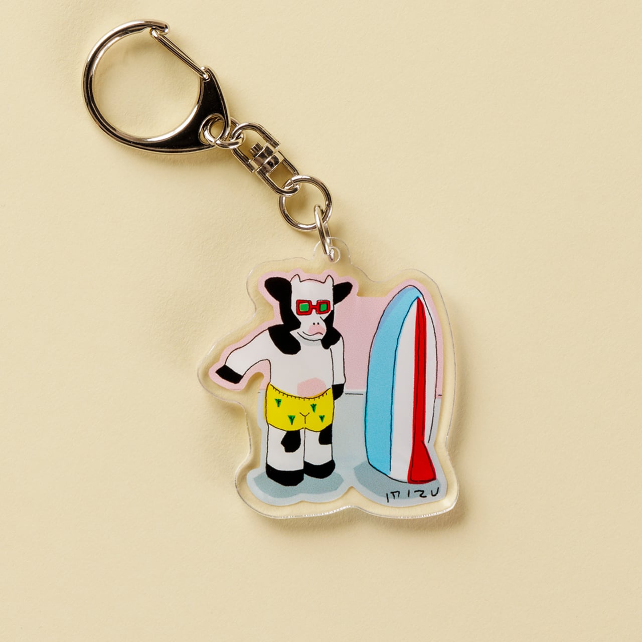 安西水丸 アクリルキーホルダー ウシ | WIHL SHOP 早稲田大学国際文学
