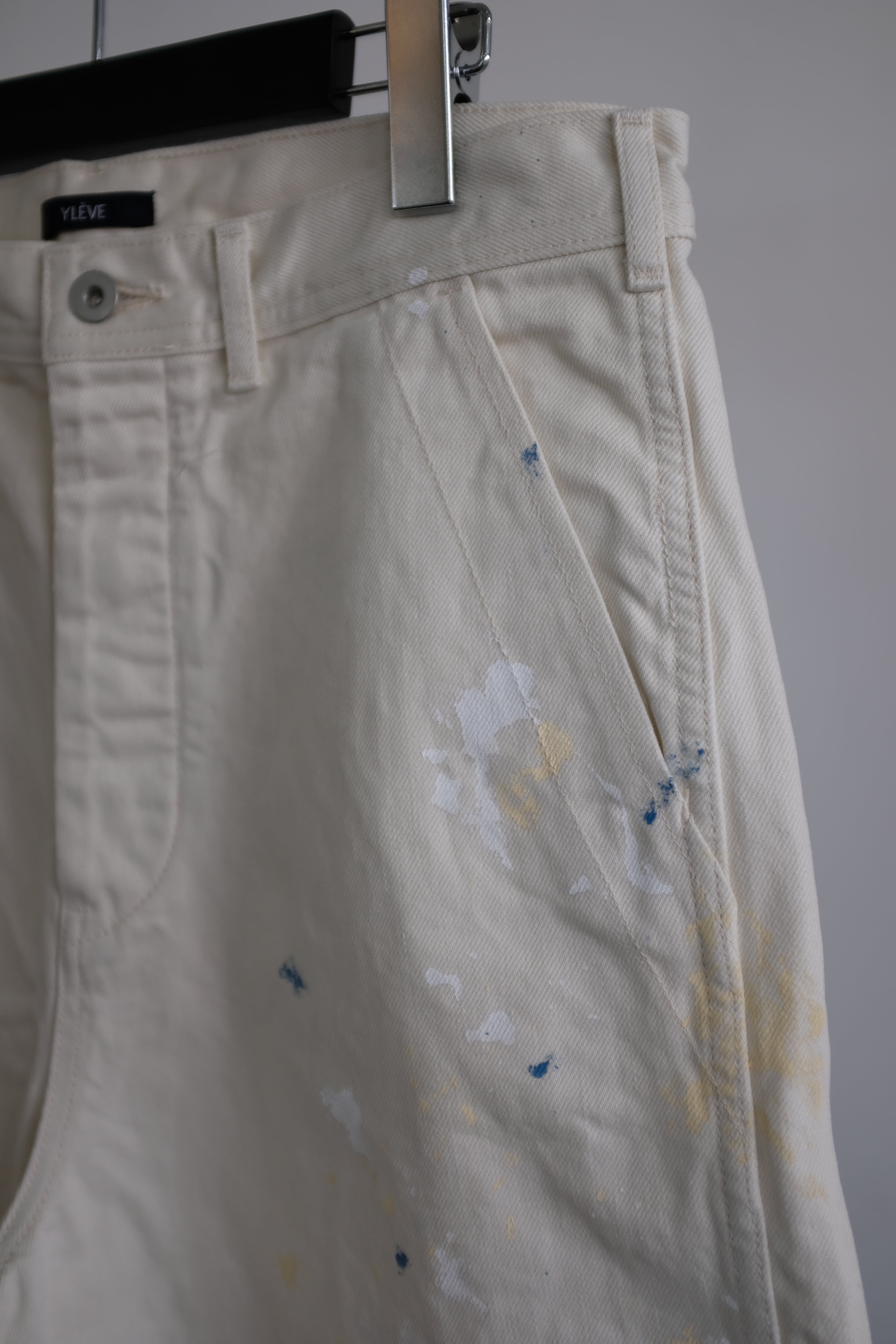 YLÈVE] HAND PAINT DENIM SHORTS / CERAMIC | YES-姫路の美容院と服の