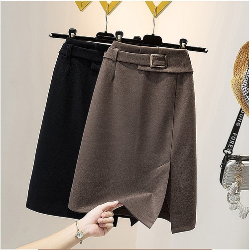 【大きいサイズL-4XL】ファッションミニスカート♪ブラウン/ブラック2色展開◆#schmnc-260417