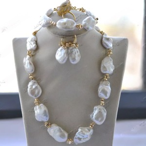 【Le choix de Wakako】ホワイトほぼラウンドエジソンケシパールネックレスセットlrekpn270101