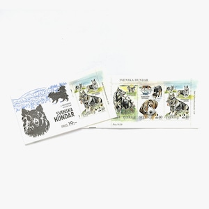 切手帳（未使用）「スウェーデンの犬 - ３枚構成 × ２シート（1978）」