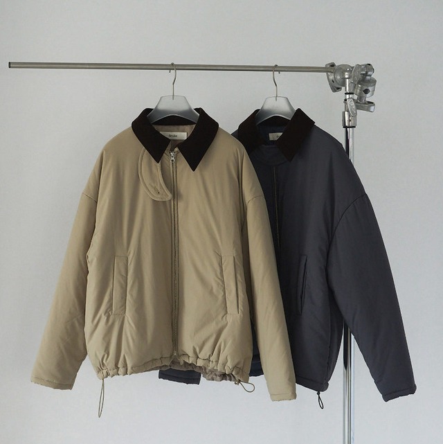 【1月上旬入荷次第お届けのご予約】anuke（アンヌーク）Velour Collar Blouzon ベロアカラーブルゾン（OLV/CGRY）62610203