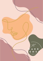 Delicate｜女性を線画で描いた北欧ミニマルアートポスター｜余白が美しいシンプルデザイン｜額縁付き完成品｜A2ポスター