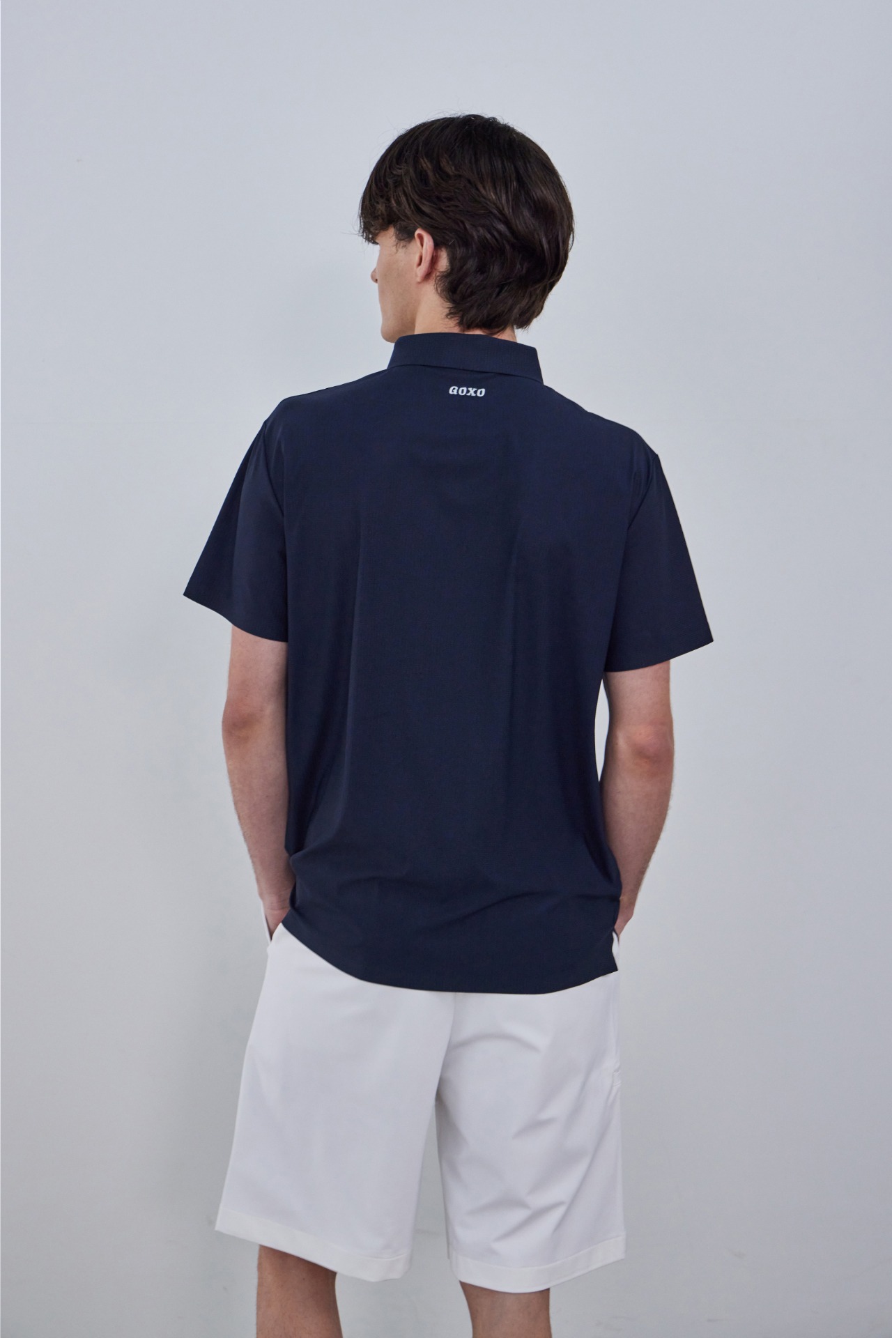 GOXO ゴーエックスオー コンフォートフィットエアカラーTシャツ ネイビー