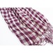 ストール ギンガムチェック ワインレッド