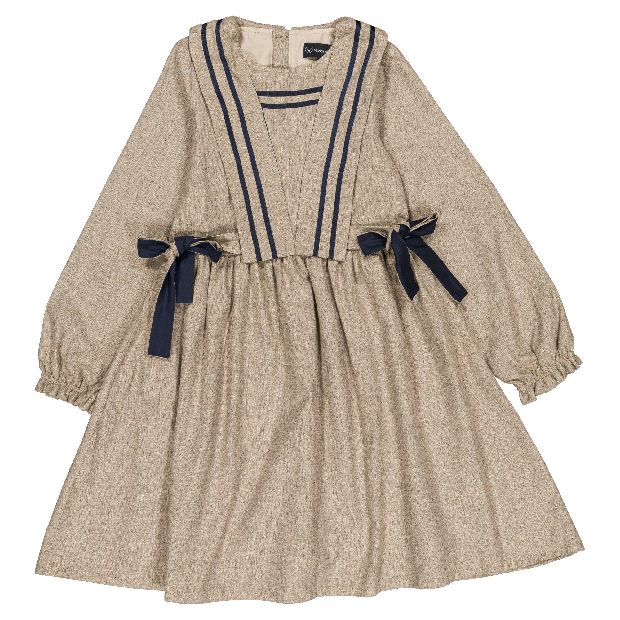 【予約・特典あり】Maison Marelle / Dress BOETIE - heathered ouatmeal / 6Y~12Y
