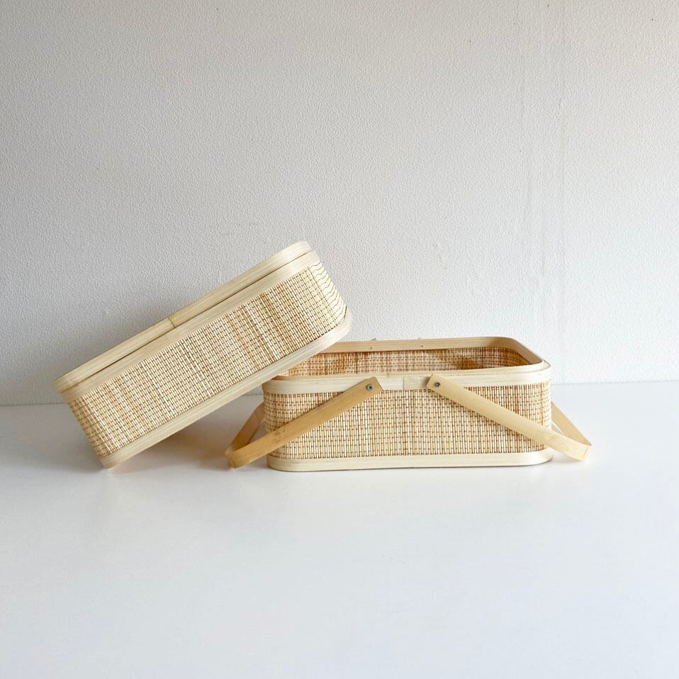 竹 ピクニック 2段 バスケット（BBA-706） | Naturalsoul