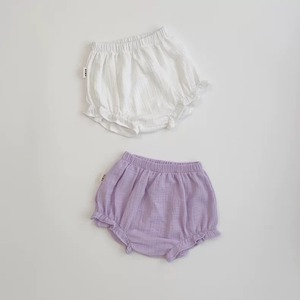 【BABY】夏作フリルショートパンツ付きハイウエストベビーパンツ 女の子 6〜12ヶ月