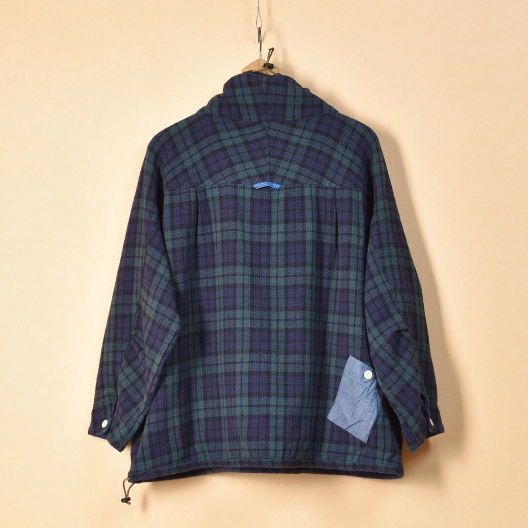 快晴堂 カイセイドウ ガールズタータンチェック・アルピーノスタンドヤッケ・ブラックウォッチ【送料無料】