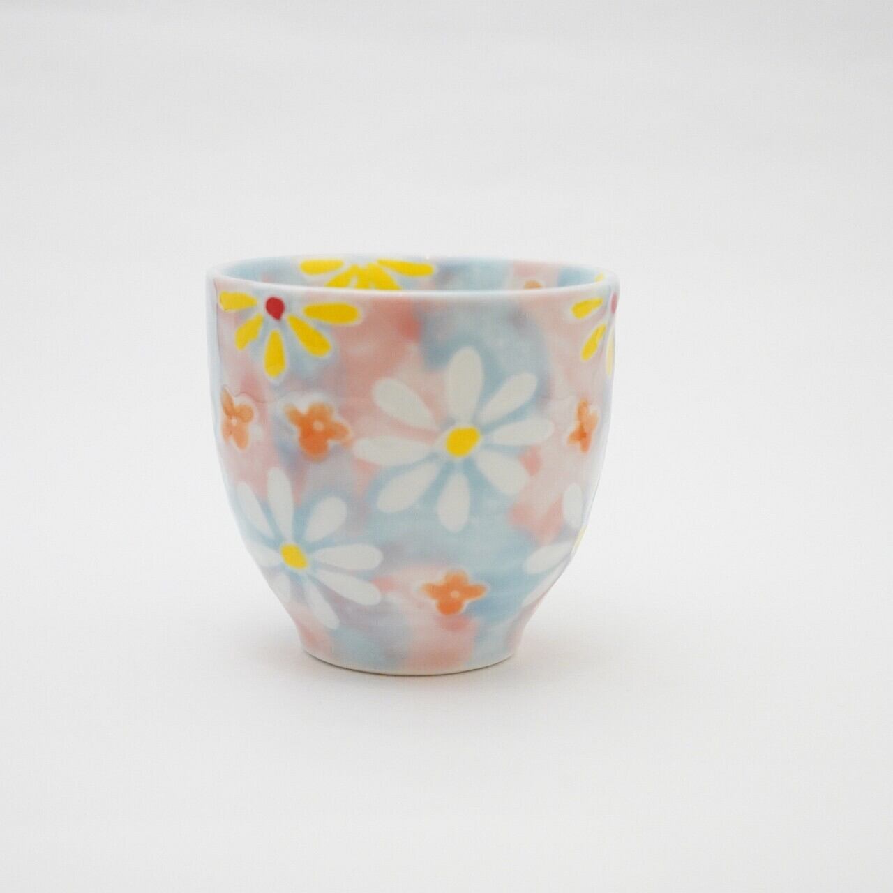 【大新窯】波佐見焼 コスモス ピンク 湯吞