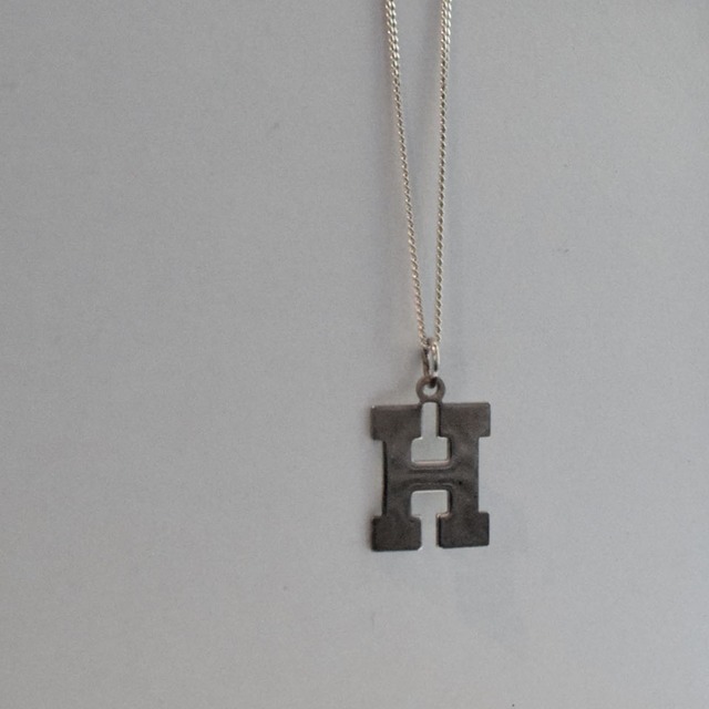 925 Initial Necklace "H"