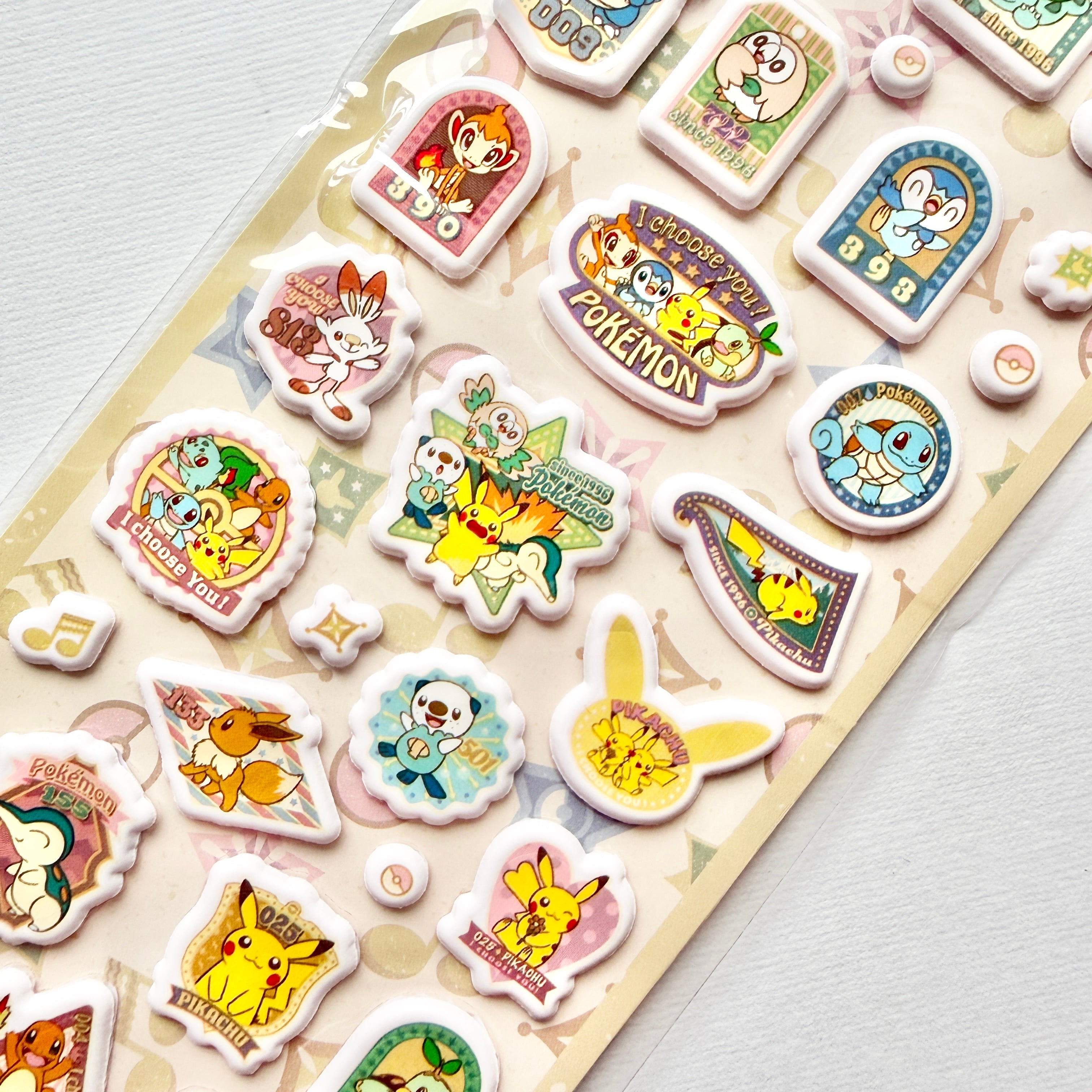 4枚セット】ポケモンぷっくりシール | Jewelie