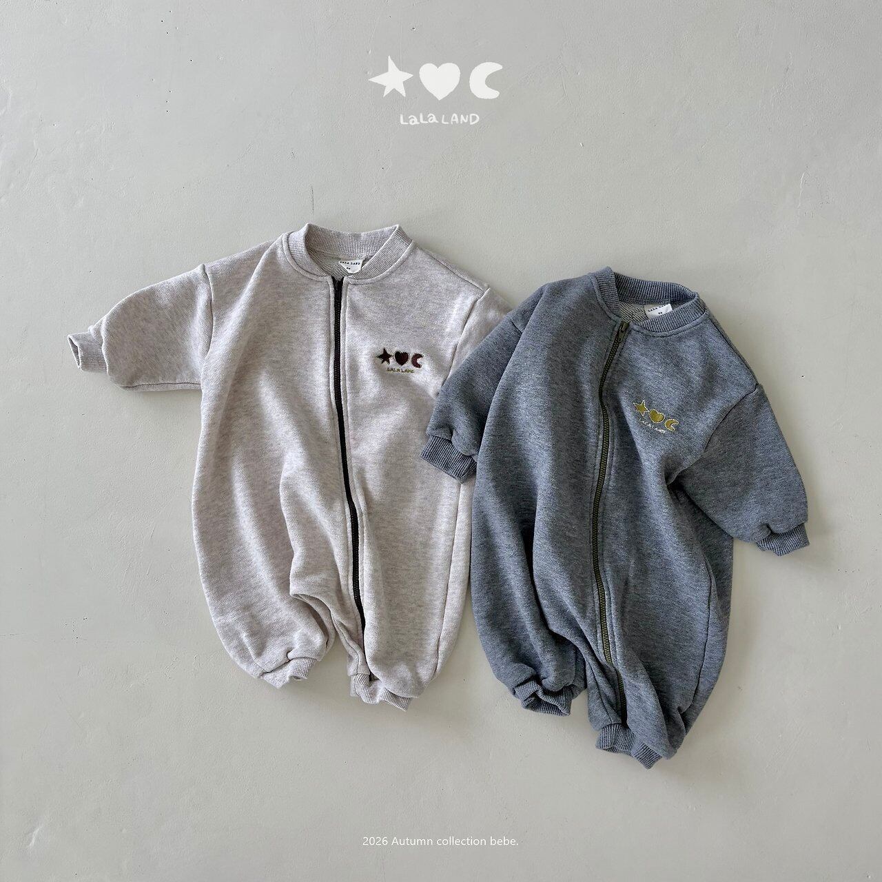 【予約】LALA LAND baby Terry zip-up suit