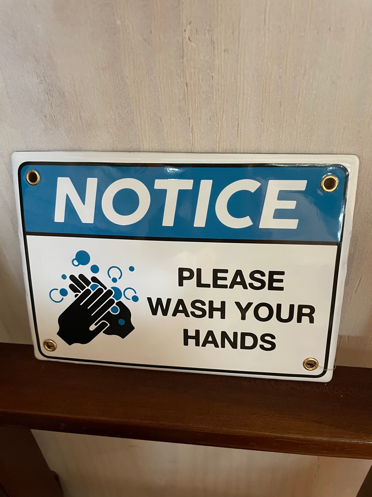 エナメルサイン WASH YOUR HANDS 手洗い / 琺瑯  アメリカン看板