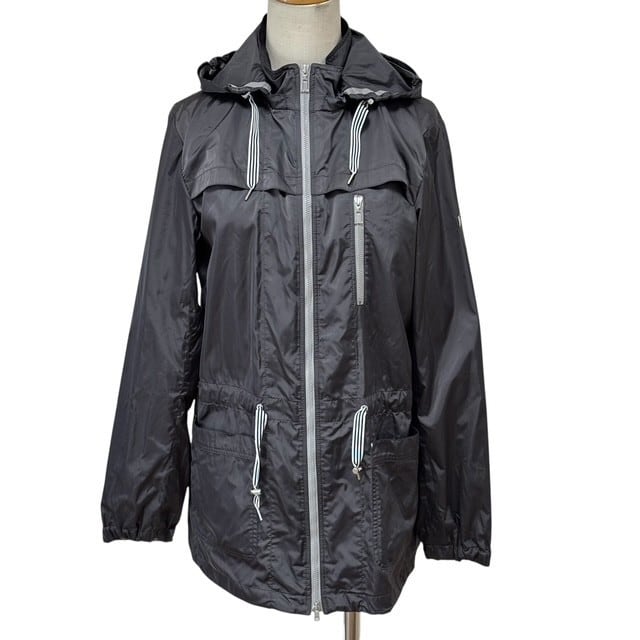 古着 ランバンスポール LANVIN SPORT ブルゾン クリーニング済み フーディ グレー レディース サイズ42