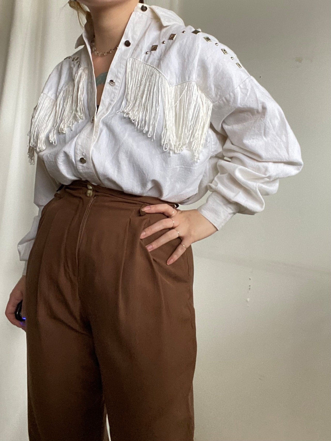 80‘s Western fringe shirts Made in U.S.A