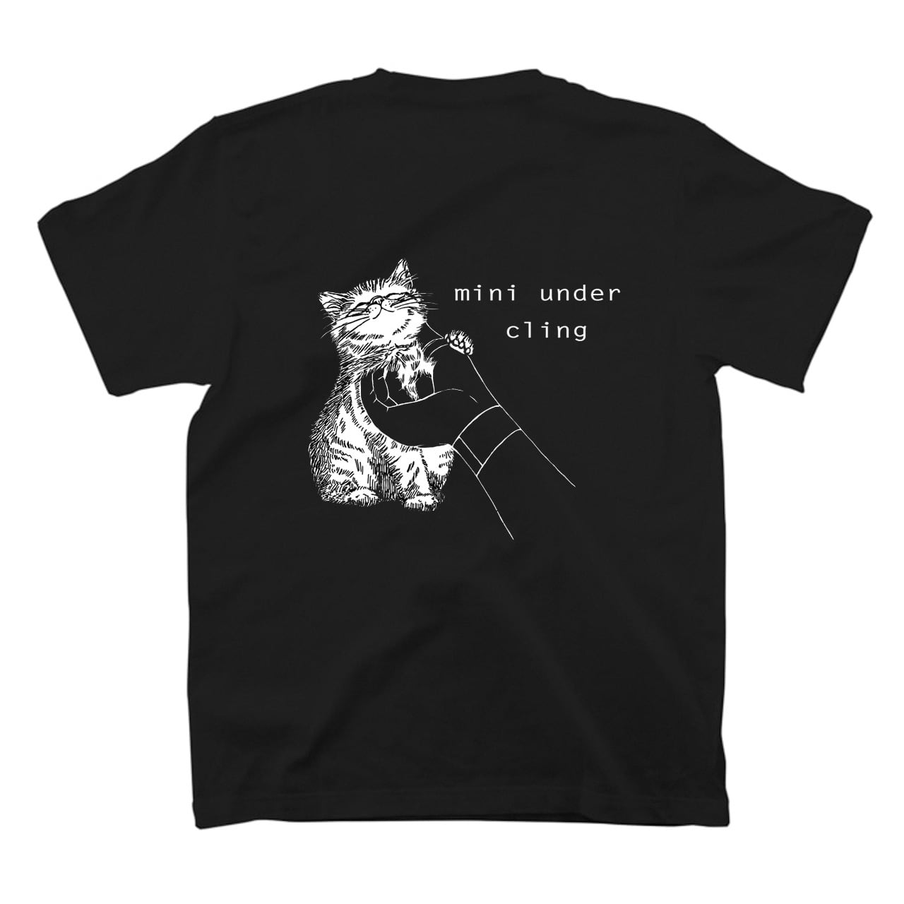 mini under cling Tシャツ(climbing neko hold) | +mofu
