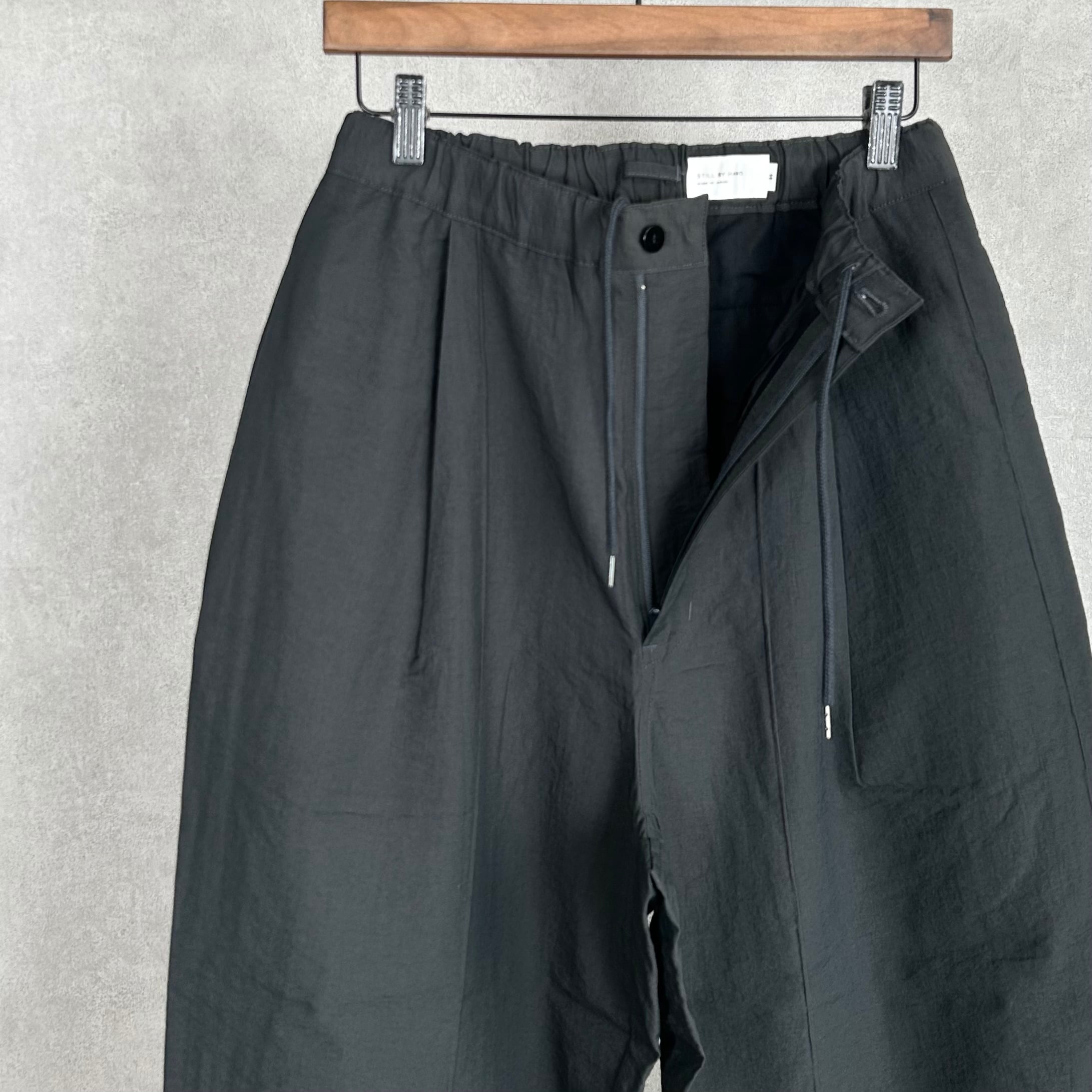 26ss STILL BY HAND ピンタックイージーパンツ 2 BLACK 26SS》【STILL BY HAND】PIN TUCK EASY PANTS スティルバイハンド