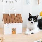 かわいいハウス【小】 収納 ボックス ハウス模様  小物 木製  収納ケース 蓋付き おしゃれ 北欧風 ins風 卓上置き 置き物