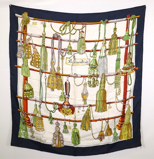 HERMES　ヴィンテージ　エルメス　カレ90　パスマントリー　Passementerie　シルクスカーフ　大判ショール　23-0451