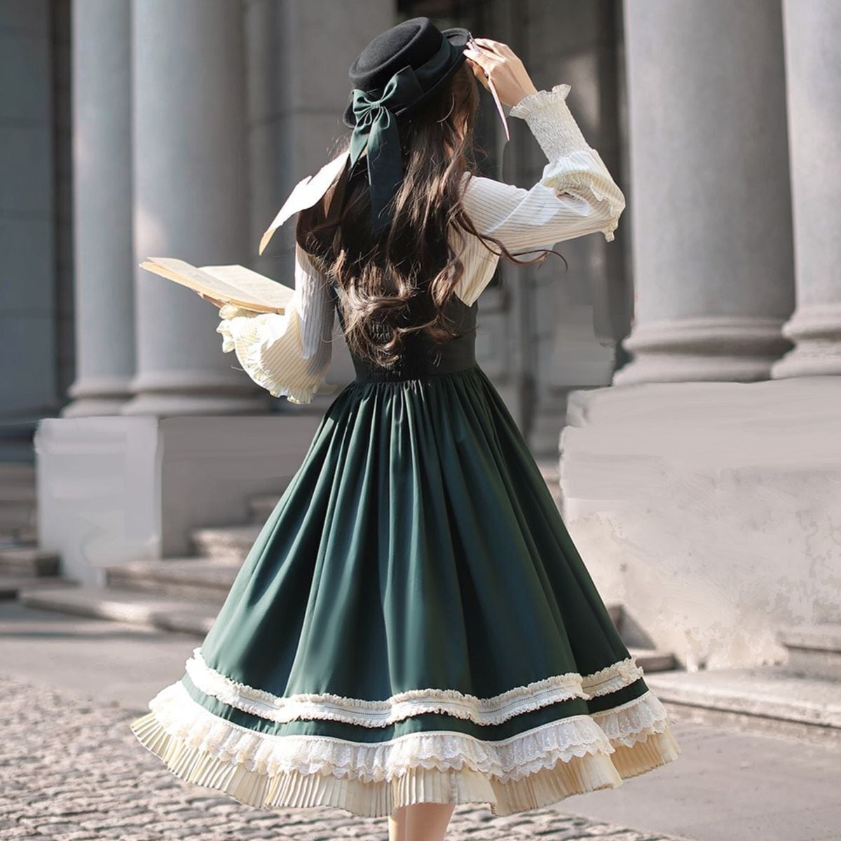 魔法学園エレガントケープ付きセットアップ：マント(ロング丈) | Pay ID