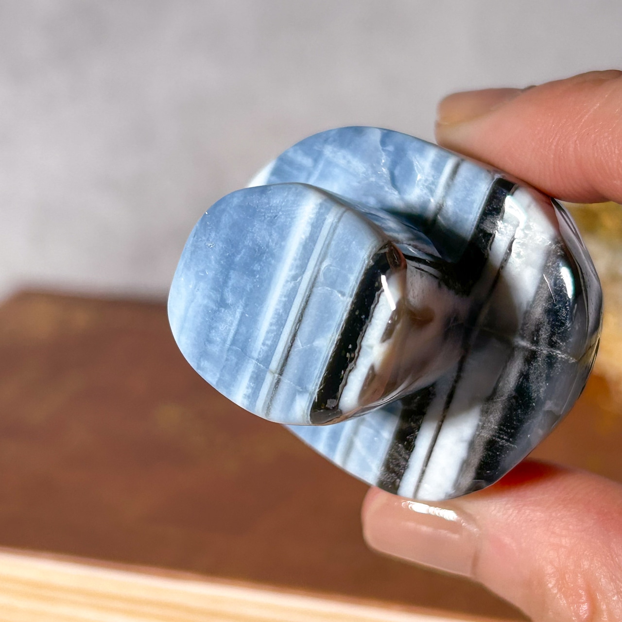 ブルーオパール きのこ カービング * Blue Opal * 天然石