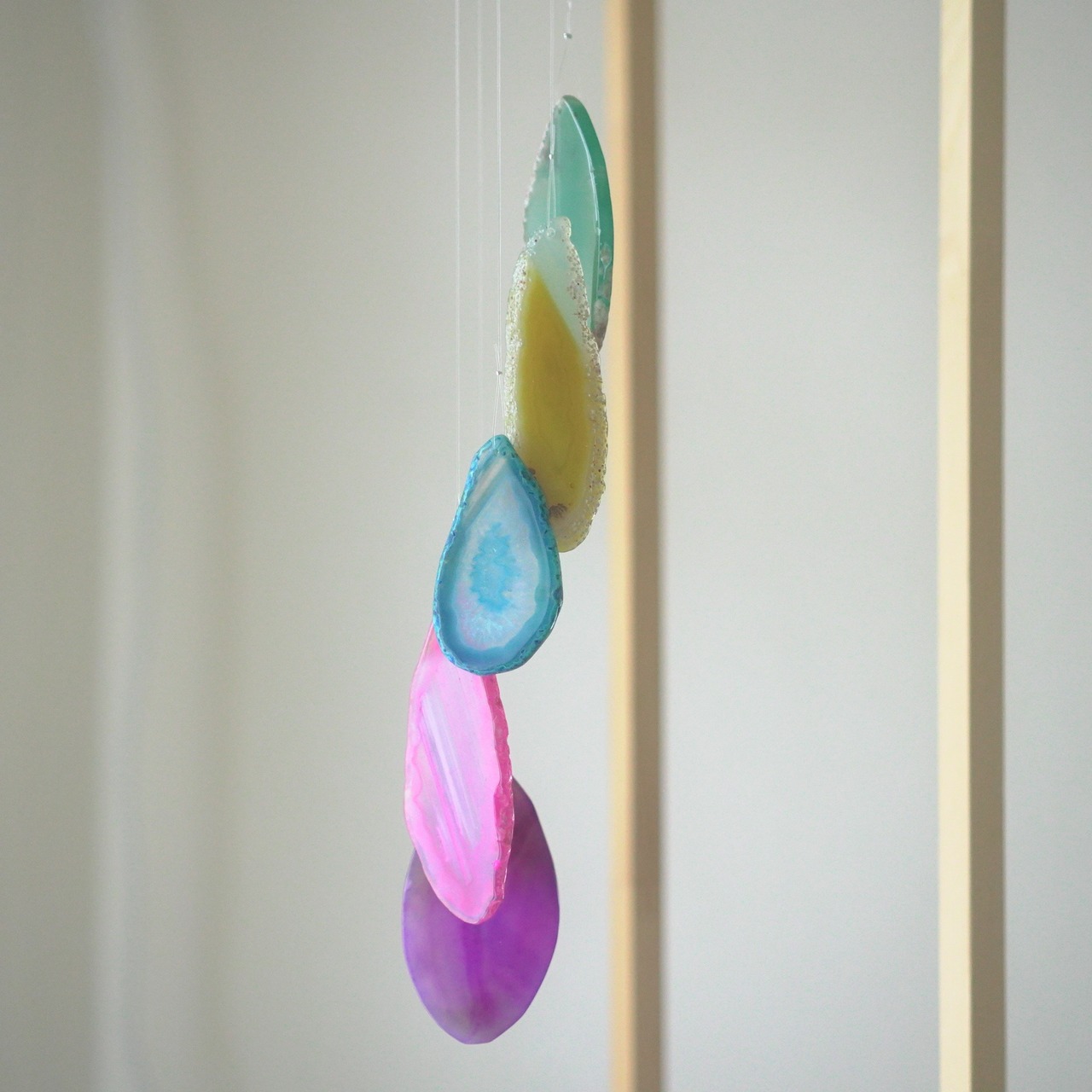 Rainbow Drops 13 - アゲートヒーリングチャイム / Agate Sun Catcher Wind Chime 549