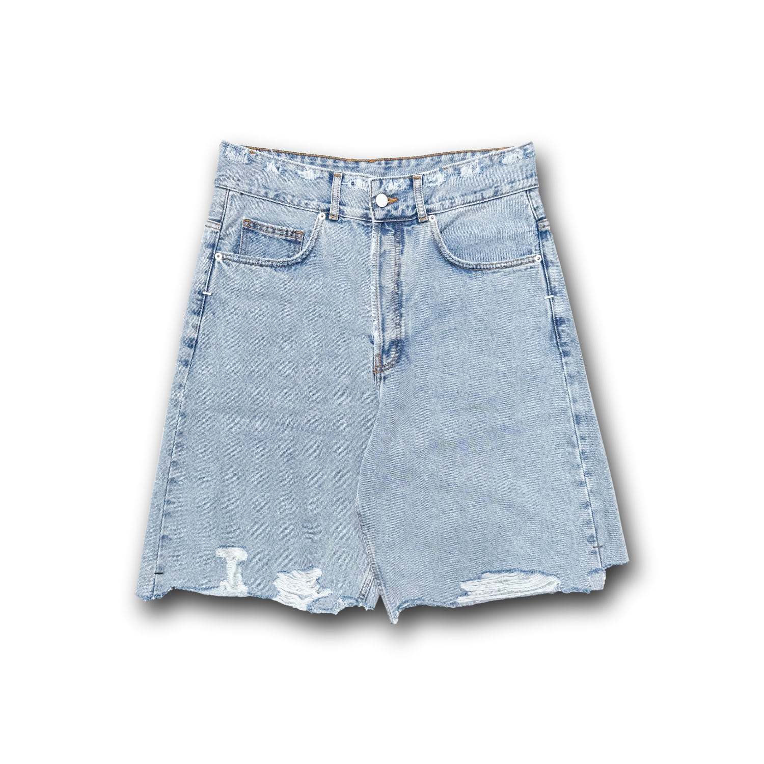ASKYURSELF / FRAYED BAGGY DENIM SHORTS | HOLICK