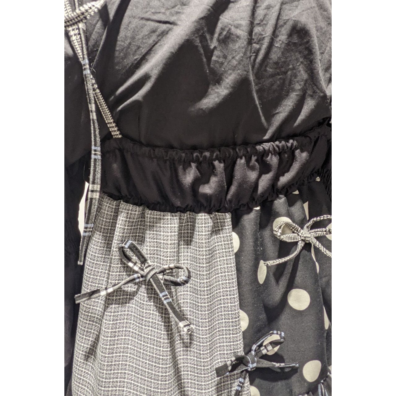 Patchwork Tiered Ribbon Onepiece | HEENIE HEENIE 公式オンラインストア