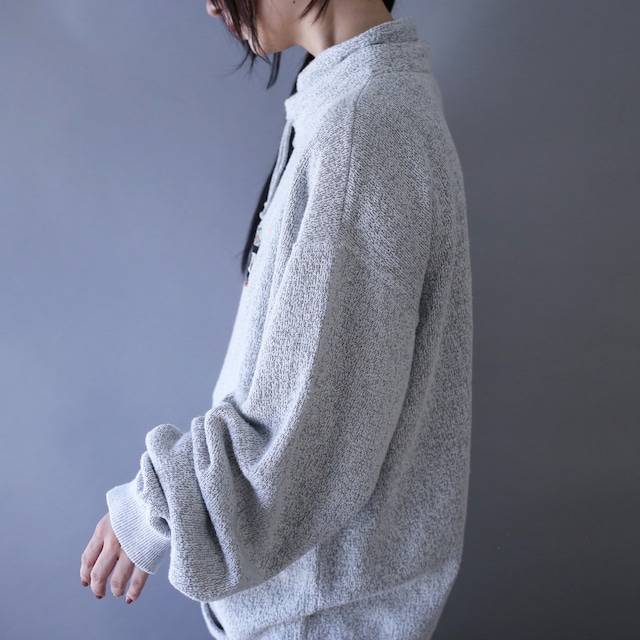 "刺繍"one point design over silhouette design sweatshirt