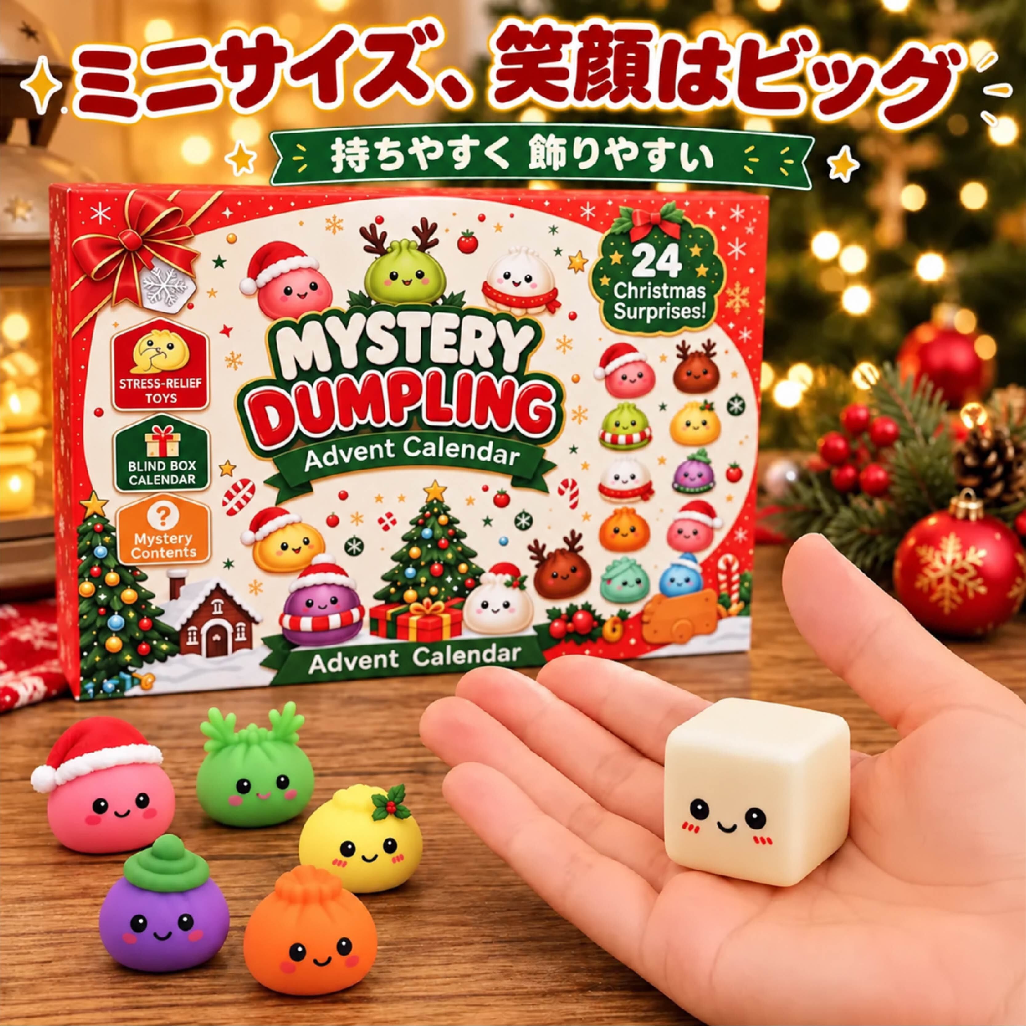 HY 1071 . クリスマスアドベントカレンダー 24個入り ミニフィギュア