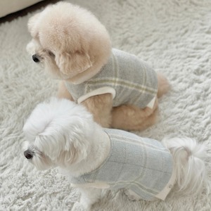 【即納】EYOU クラシック チェック ベスト｜スカイ