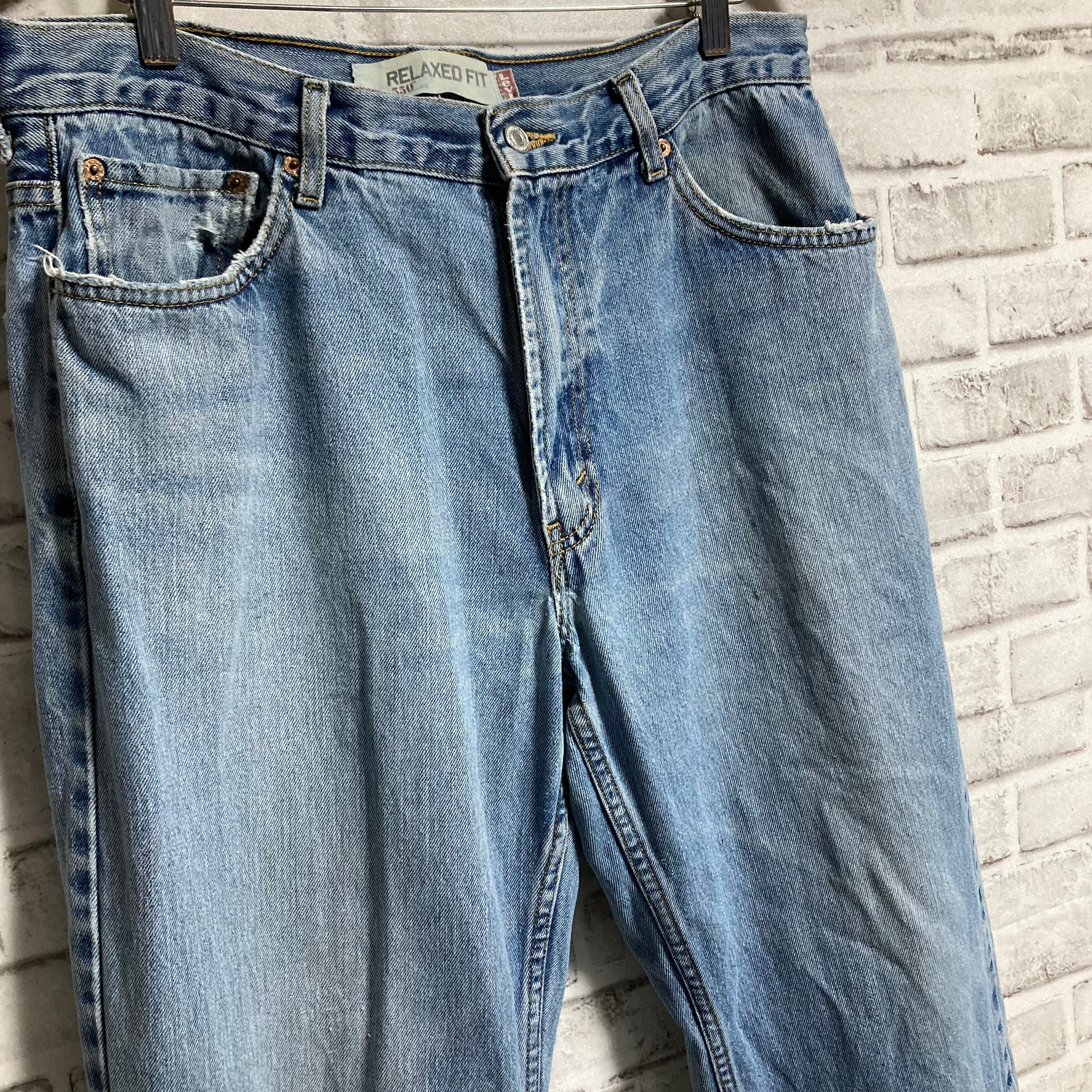 【Levi’s 550】 W36×L30 Denim Jeans リーバイス 550 ブルーデニム ジーンズ ジーパン リラックスフィット テーパード  ゆるだぼ ビッグシルエット アメリカ USA 古着