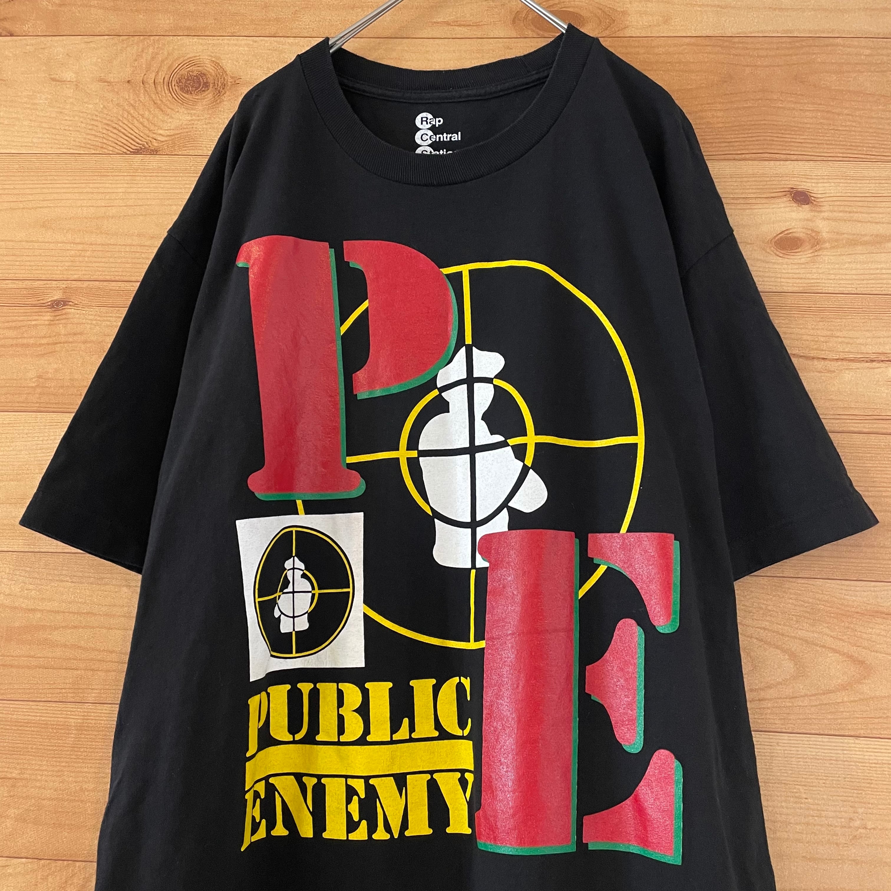 90'Sパブリックエナミー シューティングロゴ Tシャツ L