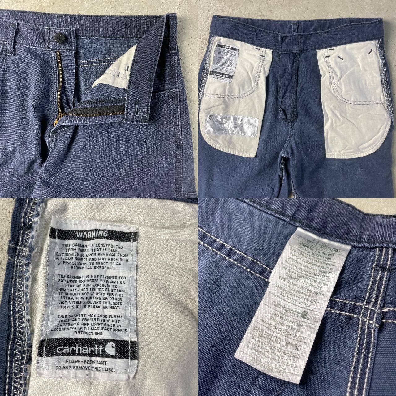 Carhartt FR カーハート ワークパンツ ダック地 メンズW34 古着 FRB159