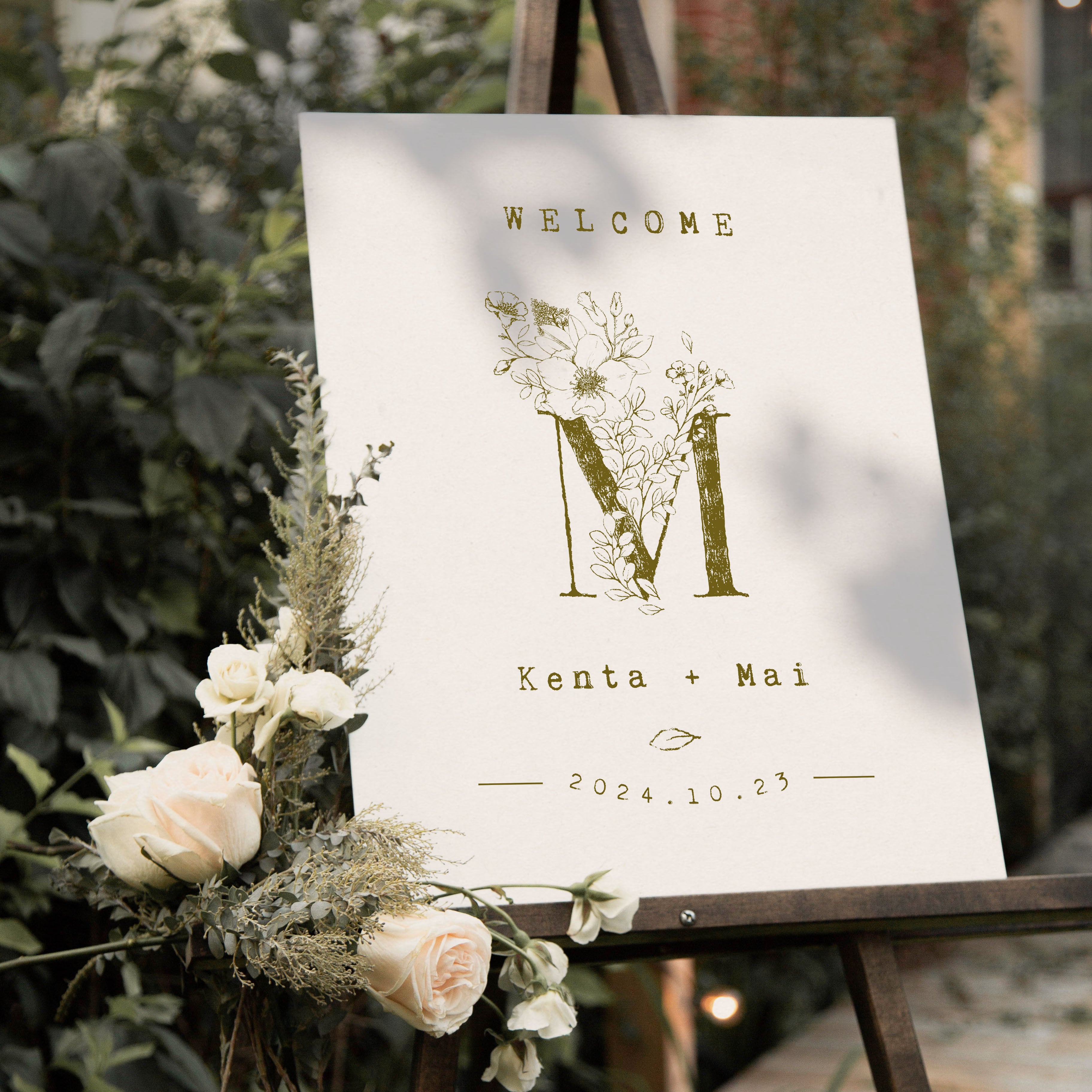 ボタニカルイニシャル ウェルカムボード5 | DIY store PBW