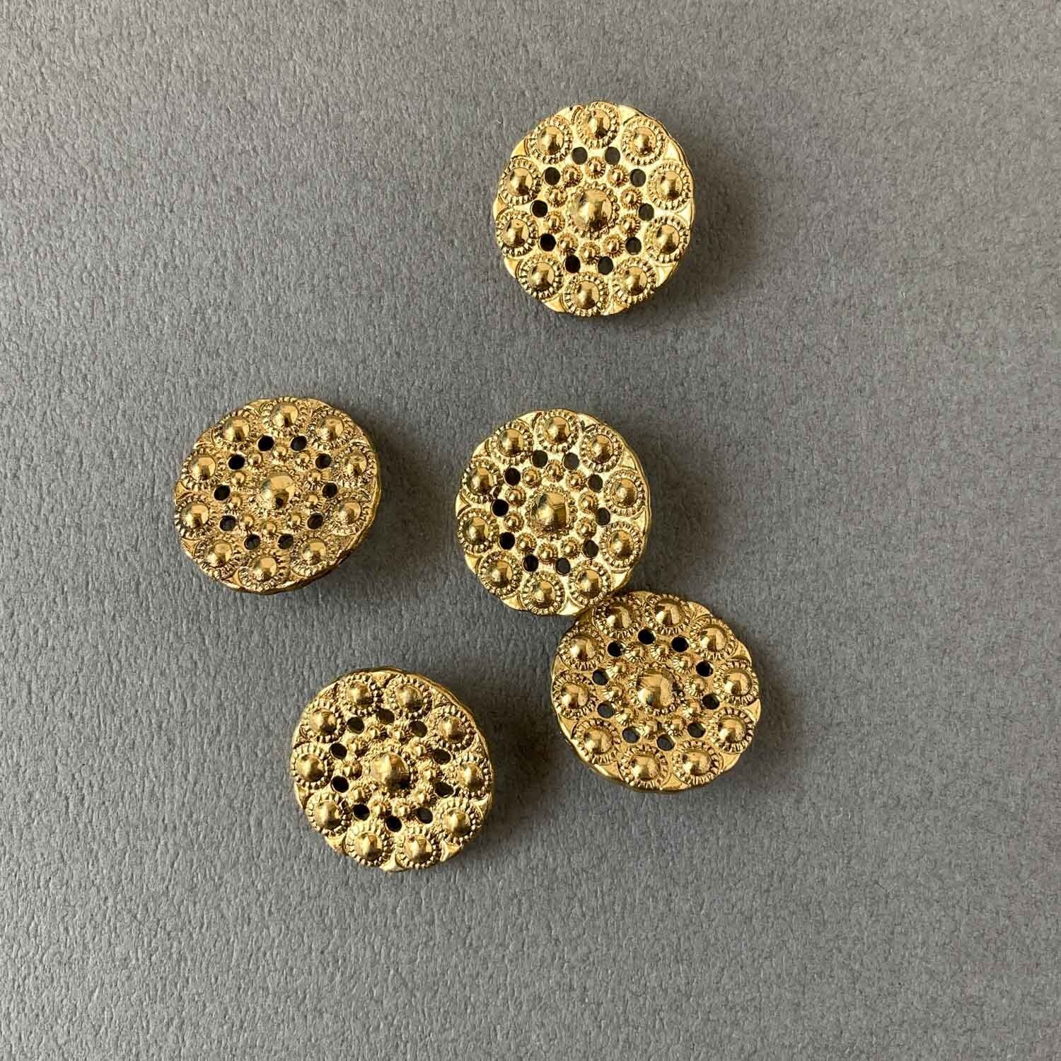 Duaオリジナル 大小つぶつぶのラウンド真鍮ボタン(21mm)