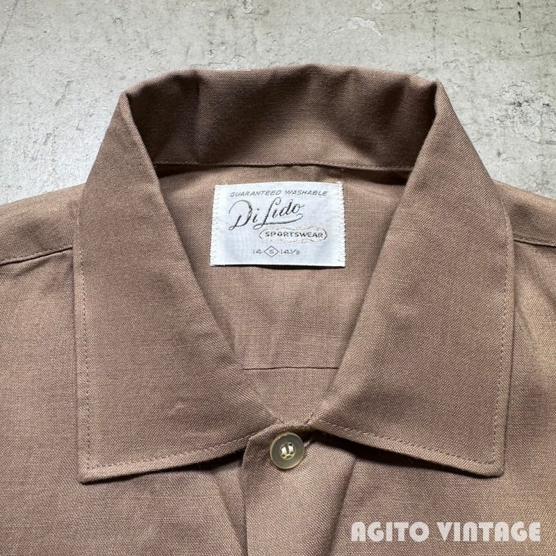 60's Di Lido SPORTSWEAR ディリド レーヨンL/Sシャツ デッドストック