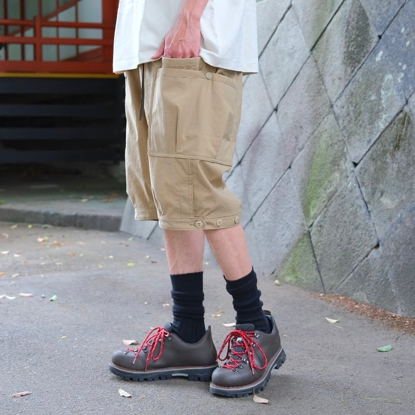 SASSAFRAS(ササフラス) / Overgrown Pants 1/2 Nylon -Beige- (SF