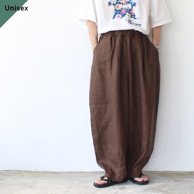 HARVESTY リネンイージーサーカスパンツ 40s-Linen Canvas Circus Pants　（Brown）