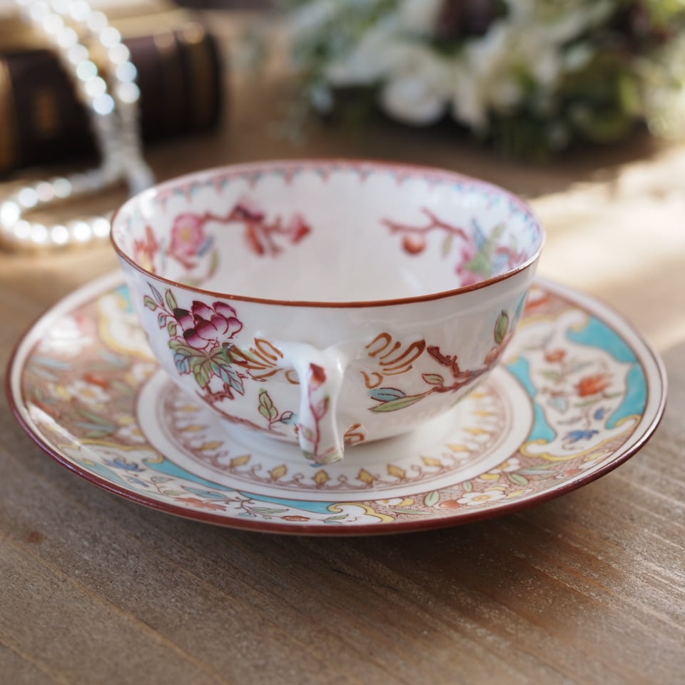 訳ありフランスアンティーク サルグミンヌ ミントン252＆767 カップ